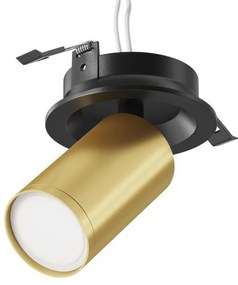Χωνευτό Σποτ Οροφής FOCUS S GU10 IP20 Φ5,2 MAYTONI-C048CL-U-1BMG-Μαύρο-Χρυσό C048CL-U-1BMG