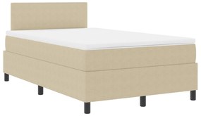vidaXL Κρεβάτι Box Spring με Στρώμα Γαλάζιο Γκρι 120x200 εκ. Ύφασμα βελούδου
