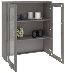 vidaXL Πάνω Μέρος Ντουλαπιού HAMAR Αν. Γκρι 85x35x100 εκ. Μασίφ Πεύκο