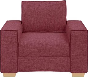 vidaXL Πολυθρόνα-Καναπέ Κόκκινη από Ύφασμα 100x78x84 εκ.