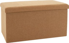 Σκαμπό-μπαούλο Greatness pakoworld ύφασμα μπεζ 76x38x38εκ