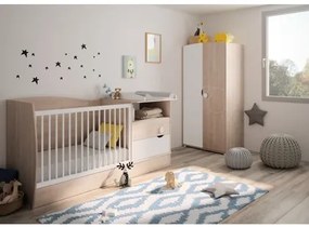 Epiplo World Πολυμορφικό βρεφικό κρεβάτι Oscar 60x120εκ. Blond Oak / White BEST-1522589