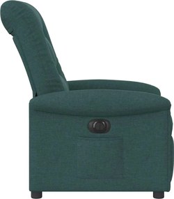 vidaXL Πολυθρόνα Ανακλινόμενη Ηλεκτρική Πράσινο Υφασμάτινη