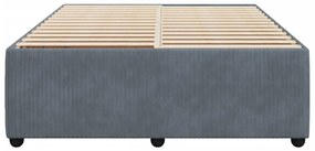vidaXL Σκελετός Κρεβατιού Χωρίς Στρώμα Γκρι 140x200 εκ. Βελούδινο