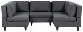 Πολυμορφικός γωνιακός καναπές Berwyn 1772, Σκούρο γκρι, 234x152x82cm, 99 kg, Πόδια: Ξύλο, Ξύλο: Ευκάλυπτος | Epipla1.gr