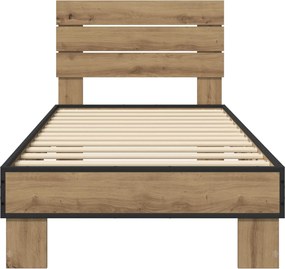 vidaXL Κρεβάτι με Κεφαλάρι Artisan Δρυς 80 x 200 cm Επεξεργασμένο Ξύλο