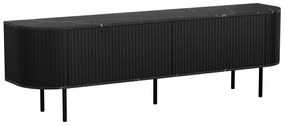 Τραπέζι Tv Charlotte 196, Μαύρο, Μαύρο μάρμαρο, 180x55x40cm, 35 kg | Epipla1.gr