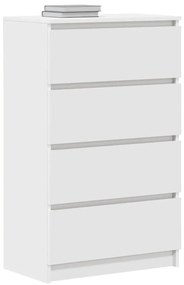 vidaXL Συρταριέρα Λευκή 60 x 35 x 98,5 εκ. από Επεξεργασμένο Ξύλο