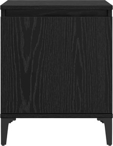 vidaXL Κομοδίνο Μαύρη Οξυά 40 x 30 x 50 cm Επεξεργασμένο Ξύλο