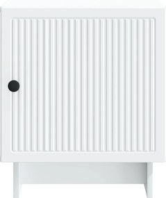 vidaXL Κομοδίνο Λευκό 43 x 34,5 x 50 εκ Επεξεργασμένο Ξύλο