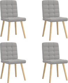 vidaXL Καρέκλες τραπεζαρίας 4 τεμ Cloud Grey Fabric