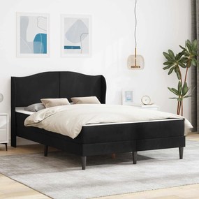 vidaXL Σκελετός Κρεβατιού 2 τμχ. Μαύρο 120 x 190 cm Βελούδο