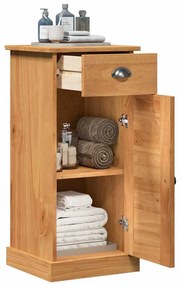 vidaXL Ντουλάπα Μπάνιου καφέ μελί 37.5 x 34 x 80 εκ Μασίφ ξύλο πεύκου
