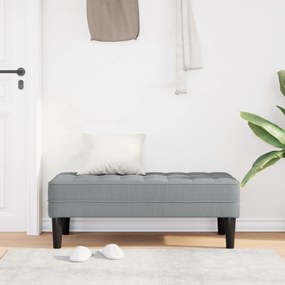 vidaXL Παγκάκι Ανοιχτό Γκρι 113x57x39 εκ. Υφάσμα