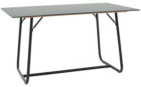 Τραπέζι Revello 101-000075 150x90x75cm Marble Black Πέτρα,Μέταλλο