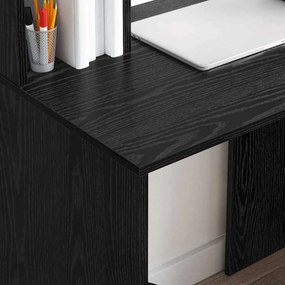 vidaXL Γραφείο Μαύρη Οξυά 91 x 50 x 149 cm Επεξεργασμένο Ξύλο