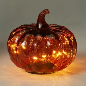 Διακοσμητικό Φωτιστικό LED Με Μπαταρία (Φ15x13) K-M Pumpkin Red ADG000250