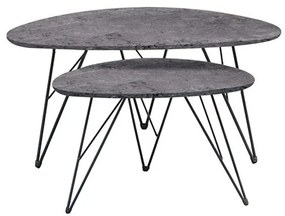 NANCY CONCRETE MDF ΣΕΤ 2 ΤΡΑΠΕΖΑΚΙΑ