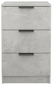 vidaXL Κομοδίνα Γκρι Σκυροδέματος 40x36x65 εκ.