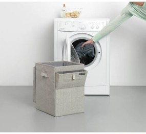 Brabantia Κιβώτιο πλυντηρίου ρούχων 1000827, 35 l, Άνοιγμα μπροστά, Ευρύ καπάκι, Πτυσσόμενο, Γκρι
