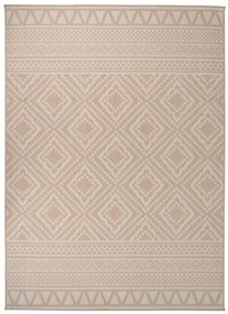 vidaXL Χαλί Εξωτερικού Χώρου με Επίπεδη Ύφανση Καφέ Ριγέ 200x280 εκ.