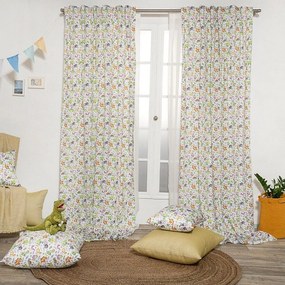 Κουρτίνα Παιδική Dino Multi Teoran 140X260 100% Cotton Satin