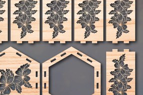 Σετ των 2 Intra απο ξύλο plywood 3mm-4mm πάχος - Cricut Laser Cut Flower Lantern Δίασταση 25x25 cm INTRAFABR-48670229