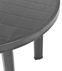 vidaXL Τραπέζι Κήπου Ανθρακί 89 εκ. Πλαστικό