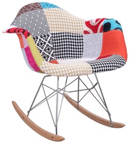 Πολυθρόνα Κουνιστή MIRTO C8315 με Πολύχρωμο Patchwork 63x69x67Υ εκ. 63x69x67 εκ.