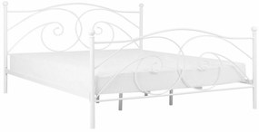 Κρεβάτι Berwyn 959, Διπλό, Άσπρο, 160x200, Μέταλλο, Τάβλες για Κρεβάτι, 167x208x118cm, Ξύλο: Λεύκα | Epipla1.gr
