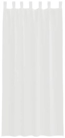 vidaXL Κουρτίνες Voile με βρόχους 2 τεμάχια Λευκό 140x225 cm