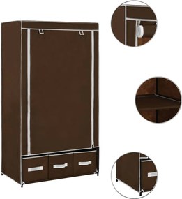 vidaXL Ντουλάπα Καφέ 87x49x159 εκ. Ύφασμα