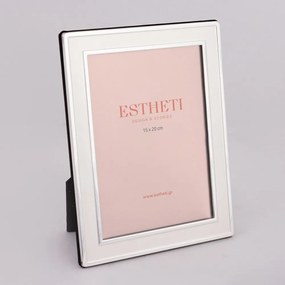 Κορνίζα Μεταλλική Επάργυρη 756-10015 15x20cm Silver Estheti Home Metal