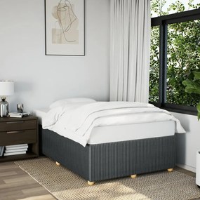 Πλαίσιο Κρεβατιού χωρίς στρώμα Σκούρο γκρι 120x190εκ Υφασμάτινο