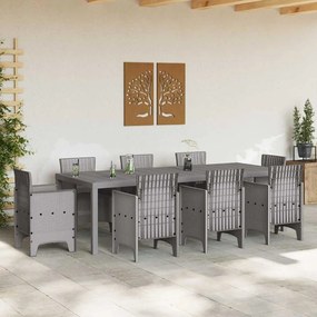 vidaXL Τραπέζι Κήπου Ανοιχτό γκρι 250 x 100 x 73 εκ συνθετικό ρατάν