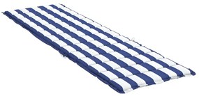 vidaXL Μαξιλάρι Ξαπλώστρας Μπλε &amp; Λευκό Ριγέ από Ύφασμα Oxford