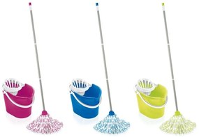 LEIFHEIT 52078 Classic Mop Σετ Κουβάς με Σφουγγαρίστρα με Μικροίνες