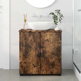 vidaXL Ντουλάπι Μπάνιου με ράφι Καπνιστή δρυς 61 x 35 x 64 εκ.