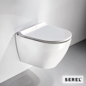 Serel Smart SM3600SC-300 Λεκάνη Κρεμαστή με Slim Κάλυμμα Soft Close Λευκή 48.5cm