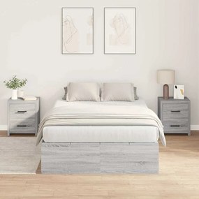 vidaXL Σκελετός Κρεβατιού Γκρι sonoma 200 x 120 x 31.5 εκ.