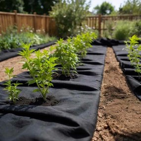 vidaXL Μεμβράνη με Γεωύφασμα Μαύρη 1 x 150 μ. Πολυεστερικές Ίνες