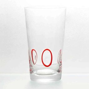 Ποτήρι Νερού Circles 52.110.50 Red Cryspo Trio Glass