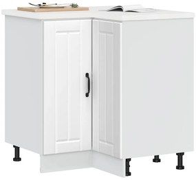 vidaXL Γωνιακό ντουλάπι βάσης κουζίνας "Lucca" Λευκό
