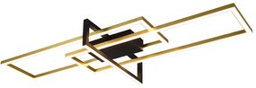 Φωτιστικό Οροφής - Πλαφονιέρα Salinas 620310308 34W Led 100x40x11,5cm Brass Mat Trio Lighting Metal