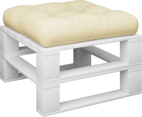 vidaXL Μαξιλάρι Παλέτας Κρεμ 60 x 60 x 12 εκ. Υφασμάτινο