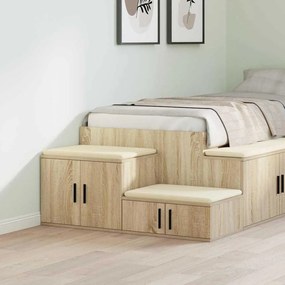 vidaXL Ντουλάπι αποθήκευσης 2 pcs Δρύς Sonoma 118 x 41 x 40 εκ