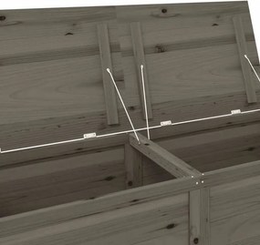 vidaXL Κουτί Μαξιλαριών Εξ. Χώρου Ανθρακί 150x50x56 εκ. Μασίφ Ελάτη