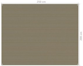 Χαλί Σκηνής Taupe 250 x 200 εκ.