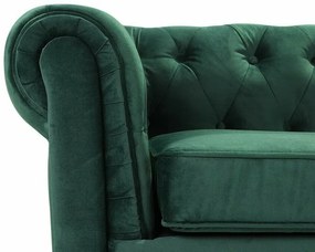Chesterfield πολυθρόνα Berwyn H103, Πράσινο, 70x110x75cm, 29 kg, Ταπισερί, Πόδια: Ξύλο, Ξύλο: Ευκάλυπτος | Epipla1.gr