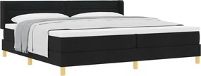 vidaXL Κρεβάτι με ελατήρια με στρώμα Μαύρο 200 x 200 cm ύφασμα